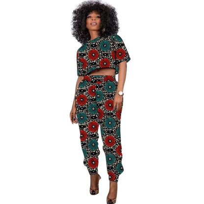 African Print Pants Set