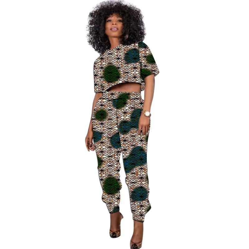 African Print Pants Set