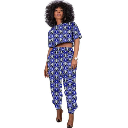 African Print Pants Set