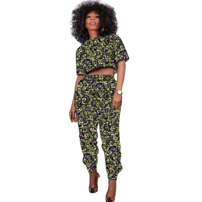 African Print Pants Set