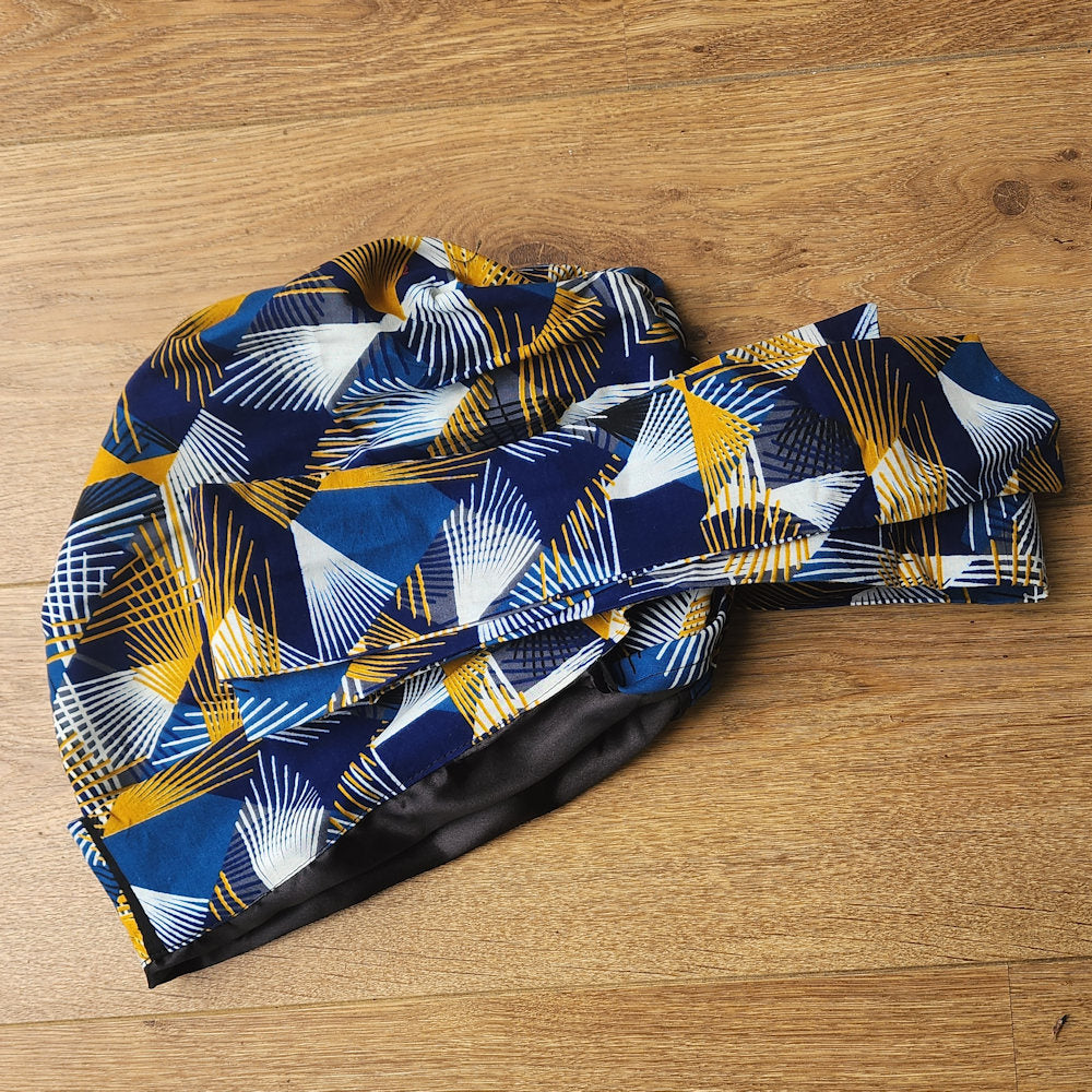 The African Magic Head Wrap - Blue Diamond