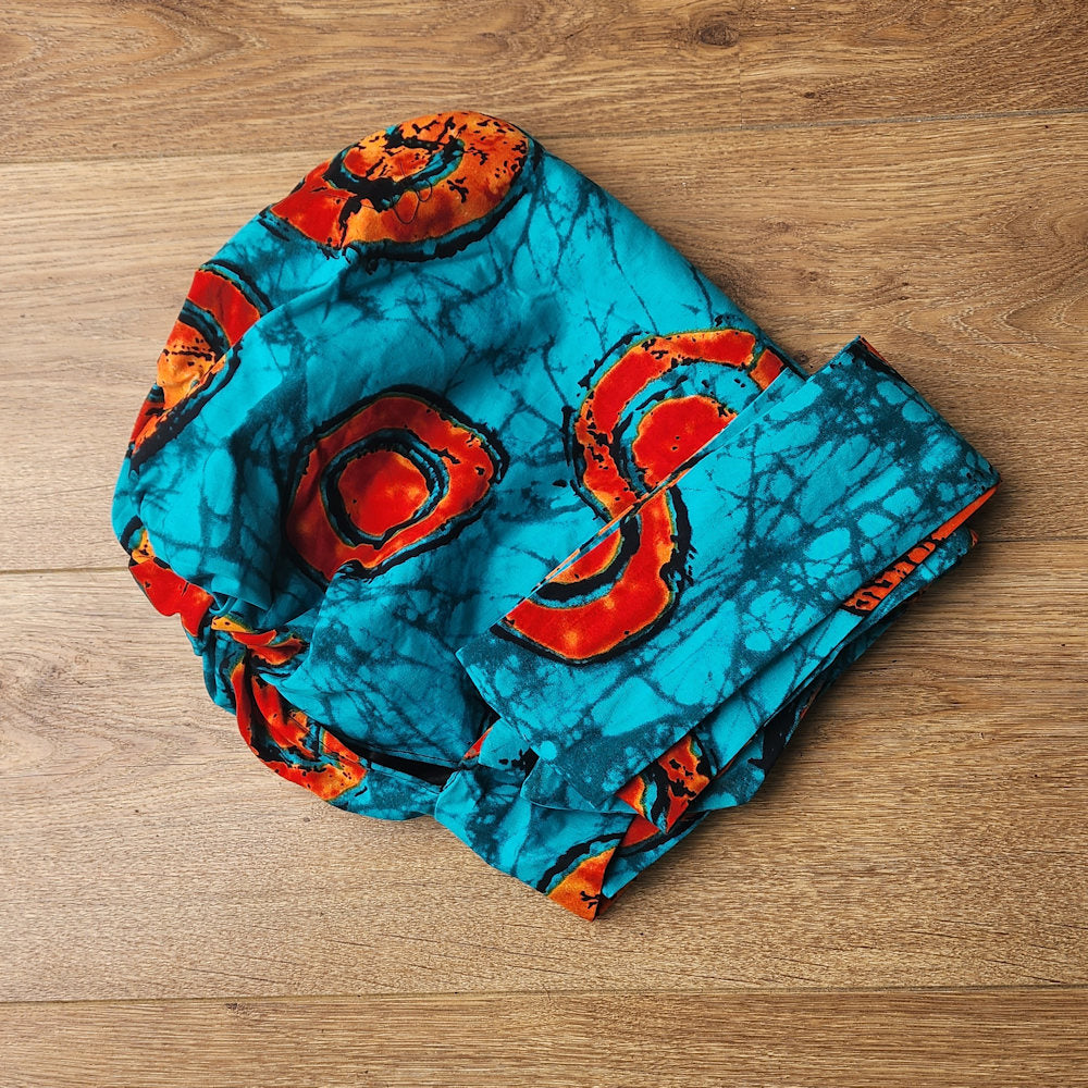 The African Magic Head Wrap - Eclectic Blue