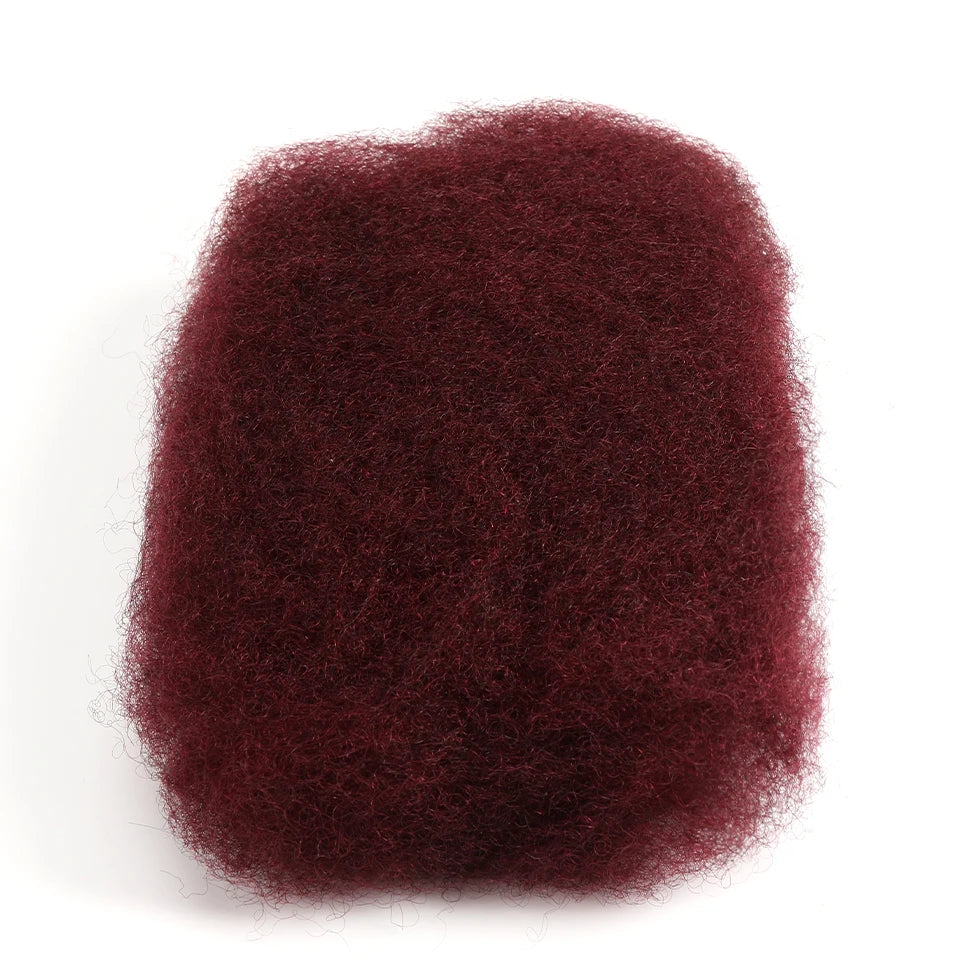 Afro Kinky Bulk Human Hair  in Red