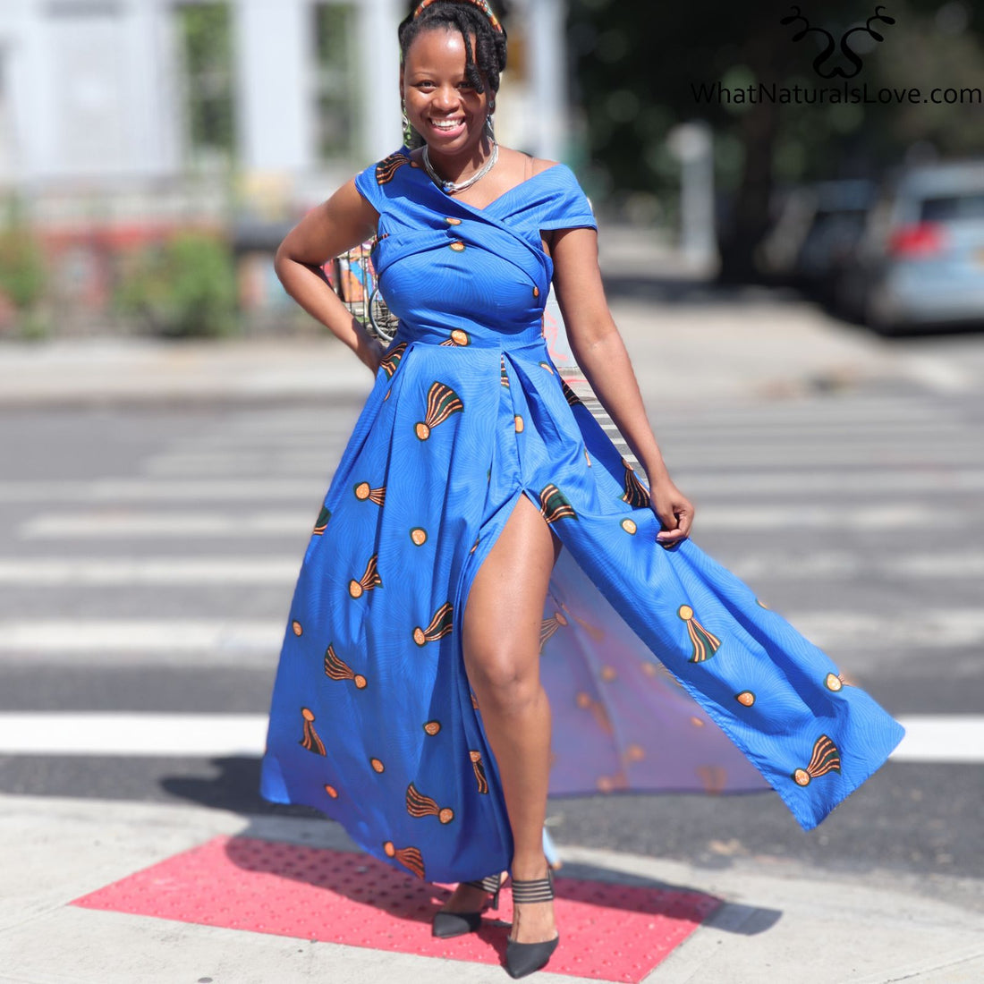 African Off Shoulder Maxi Dress