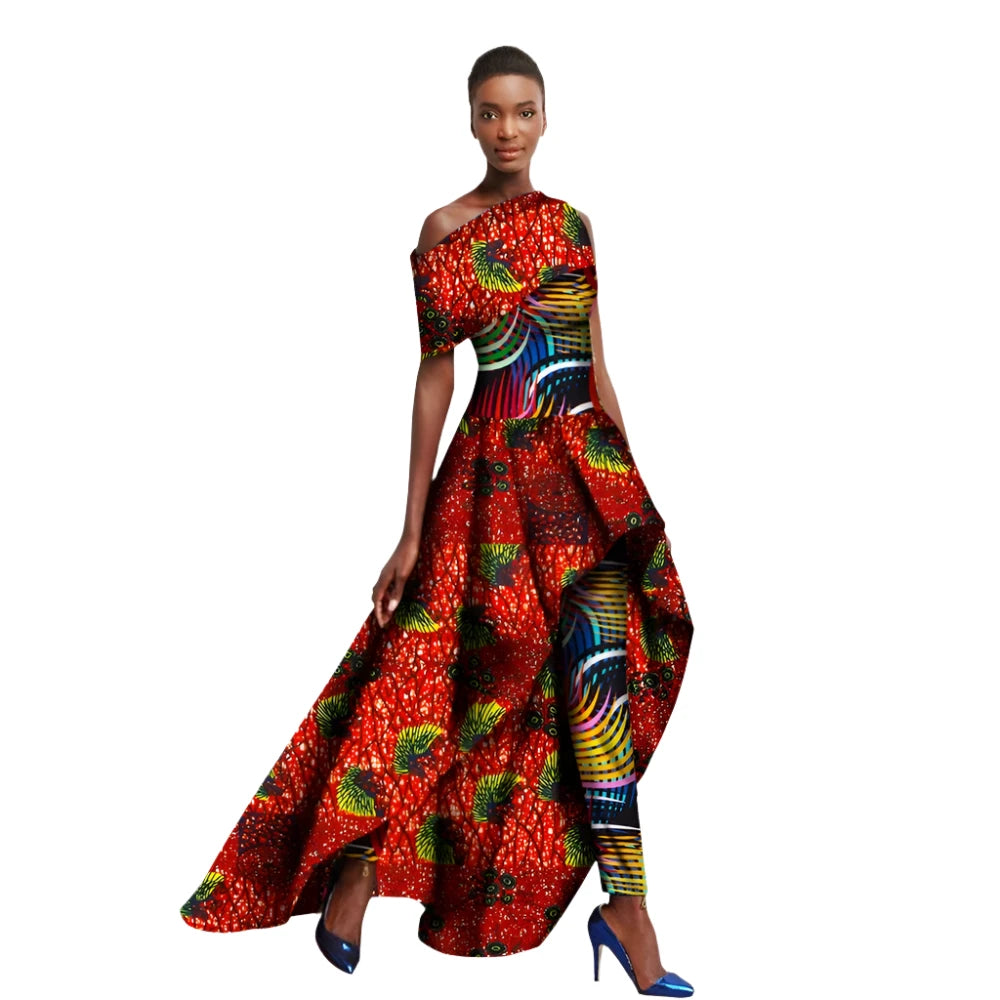 Assymetric Ankara Pantsuit for women