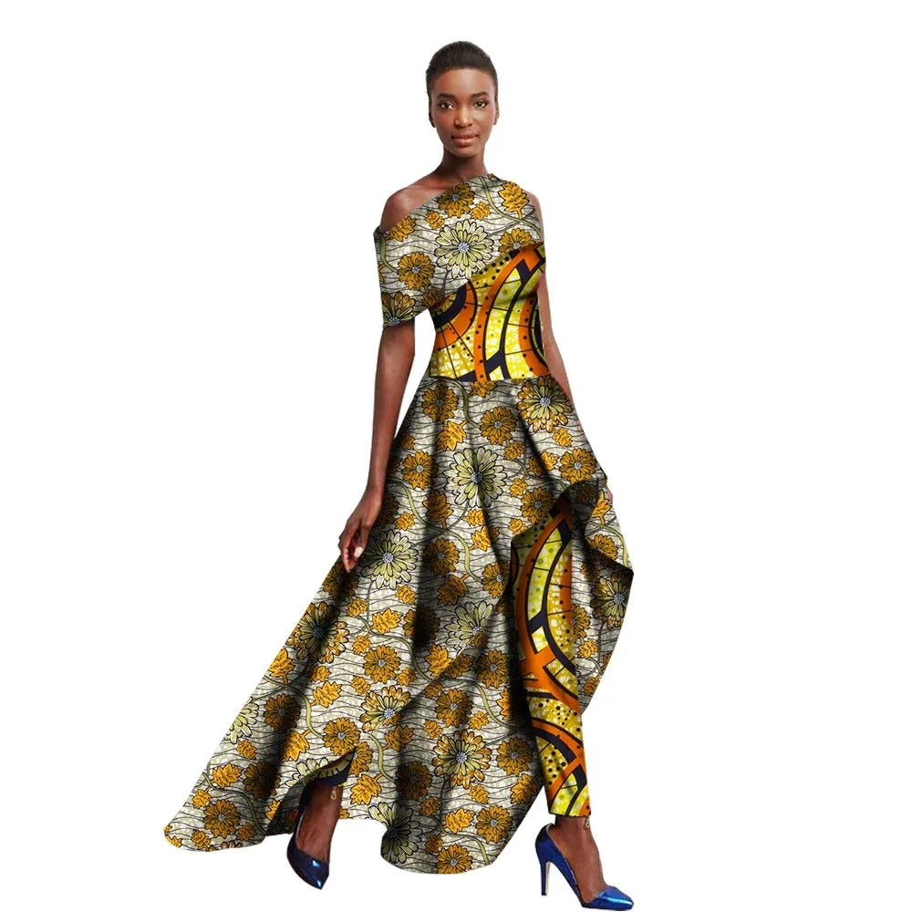 Assymetric Ankara Pantsuit for women