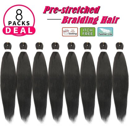 the 8 packs Pre Stretched Braiding Hair Extension deal