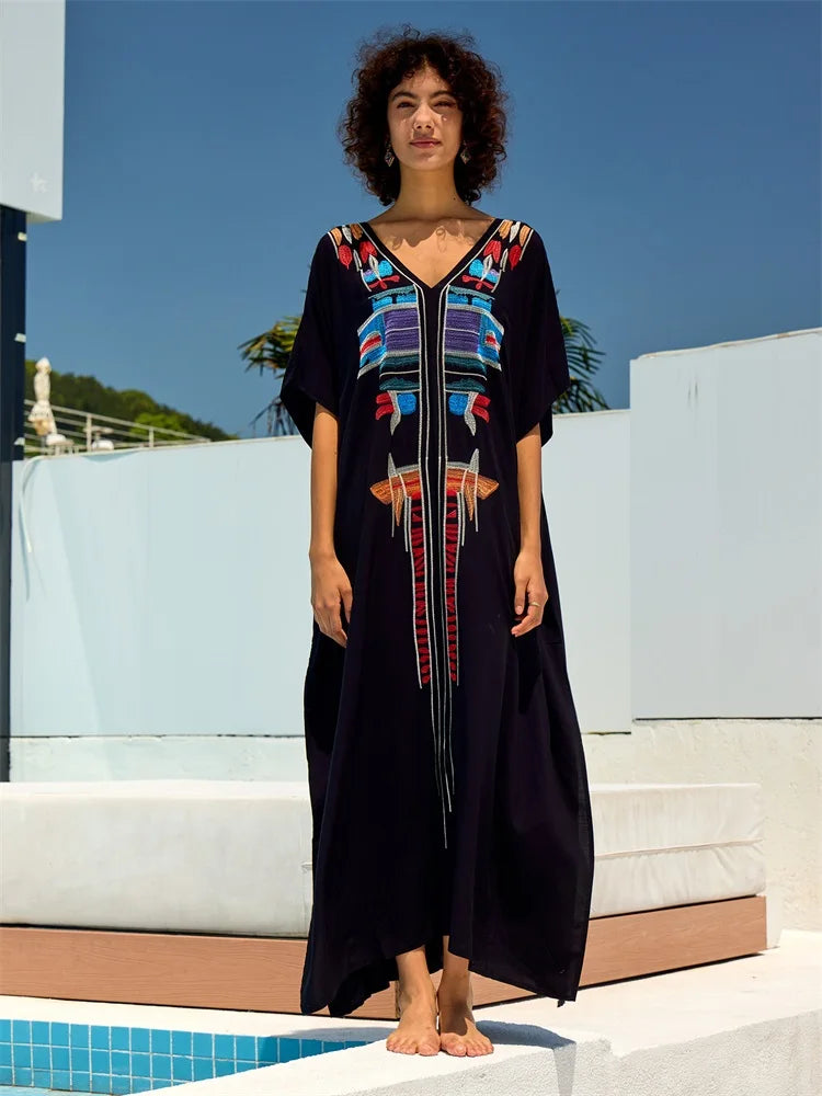 Bohemian Embroidered Kaftan