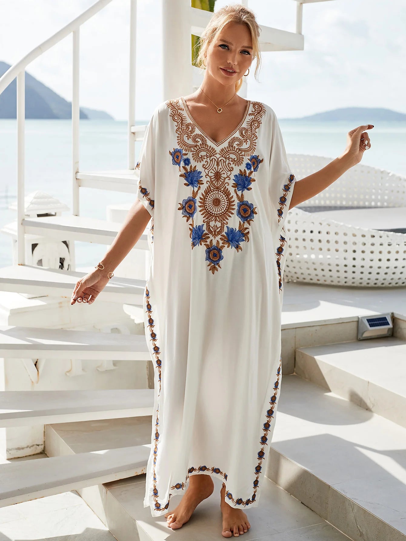 Bohemian Embroidered Kaftan