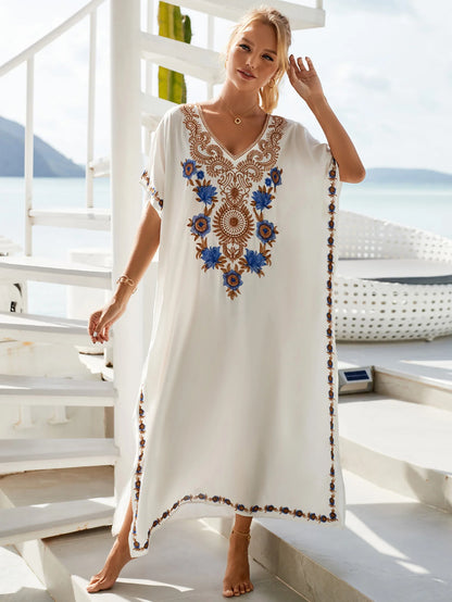 Bohemian Embroidered Kaftan