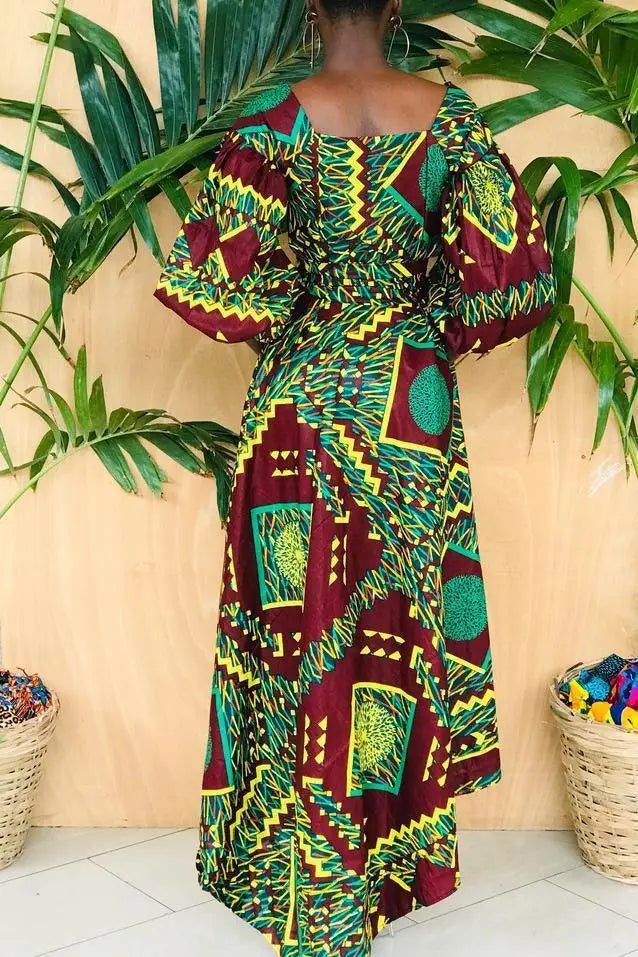 Dashiki Ankara African Maxi Dress