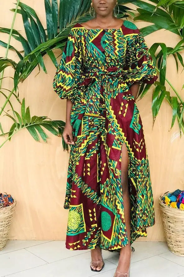 Dashiki Ankara African Maxi Dress