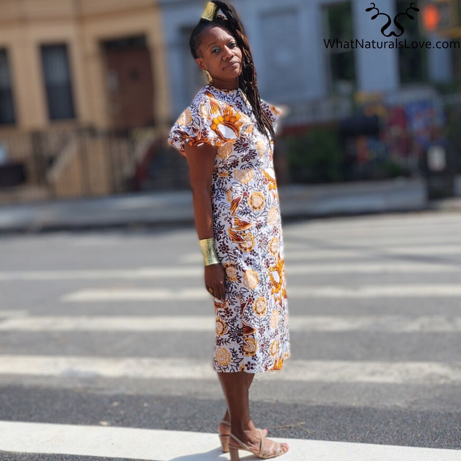 African Midi dress M