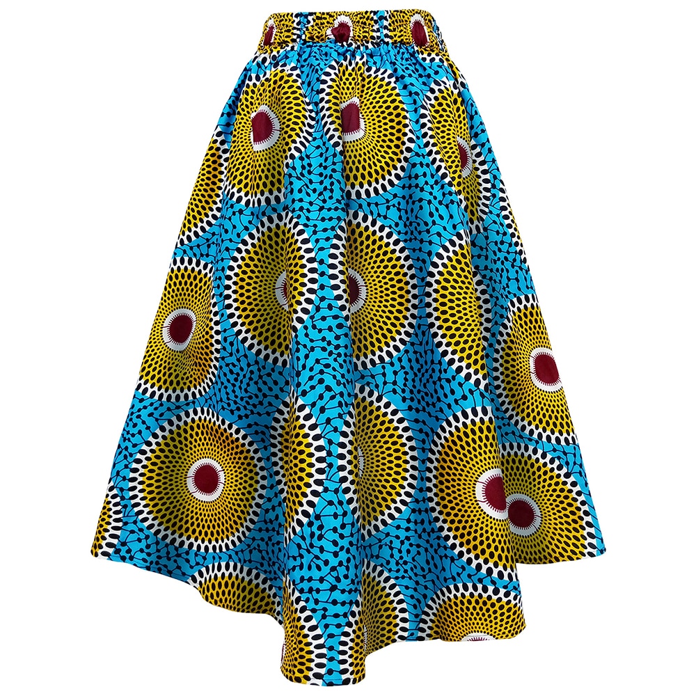 African  Ankara High Low Skirt
