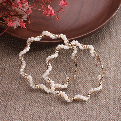 Hooply Pearl Earrings for women not afraid of attention