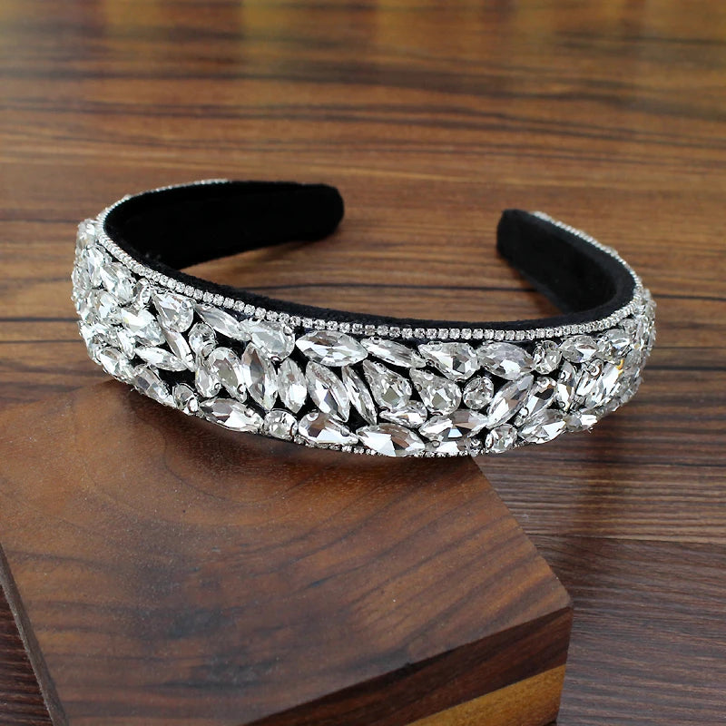 Sparkling Crystal-Encrusted Wedding  Hairband