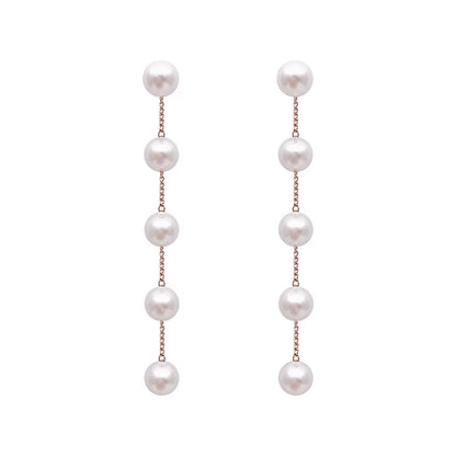 Long Simulation Pearl Earrings