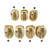 Cowrie Shell Ring with Rhine Stone 