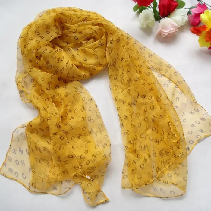 Pure 100%  Natural Silk Long Printed Scarf for all seasons