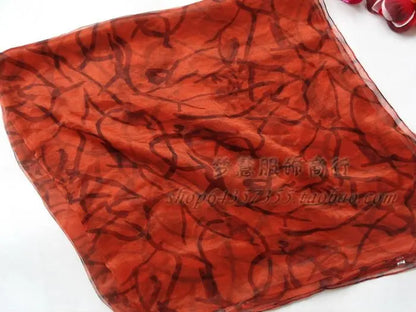 Pure 100%  Natural Silk Long Printed Scarf for all seasons