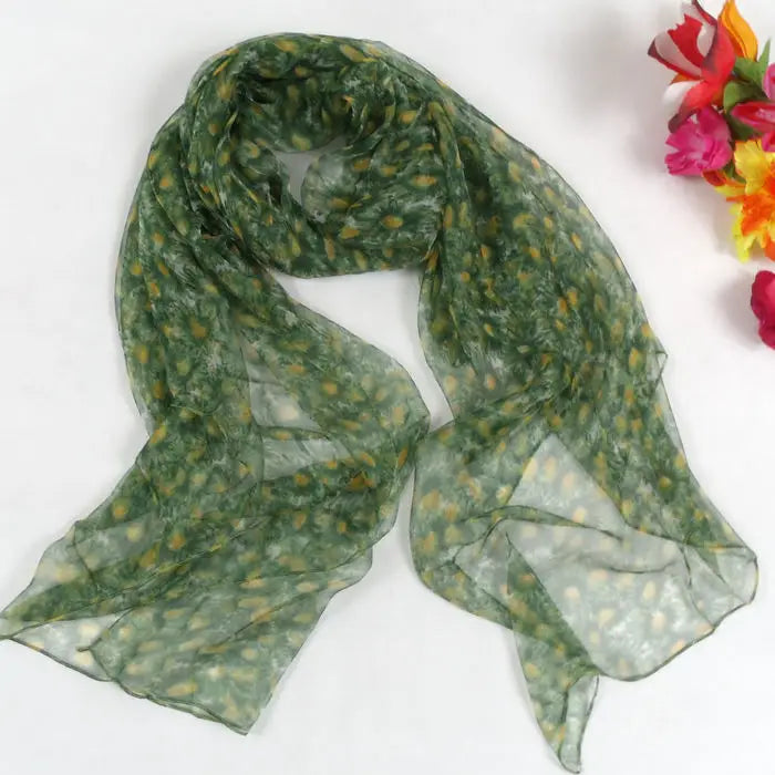 Pure 100%  Natural Silk Long Printed Scarf for all seasons