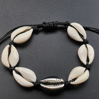 Cowrie Shell Pearl Bead Bracelets for Women