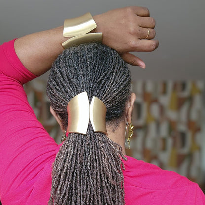 The Empress Cuff: A Matching Gold Loc &amp; Wrist Set