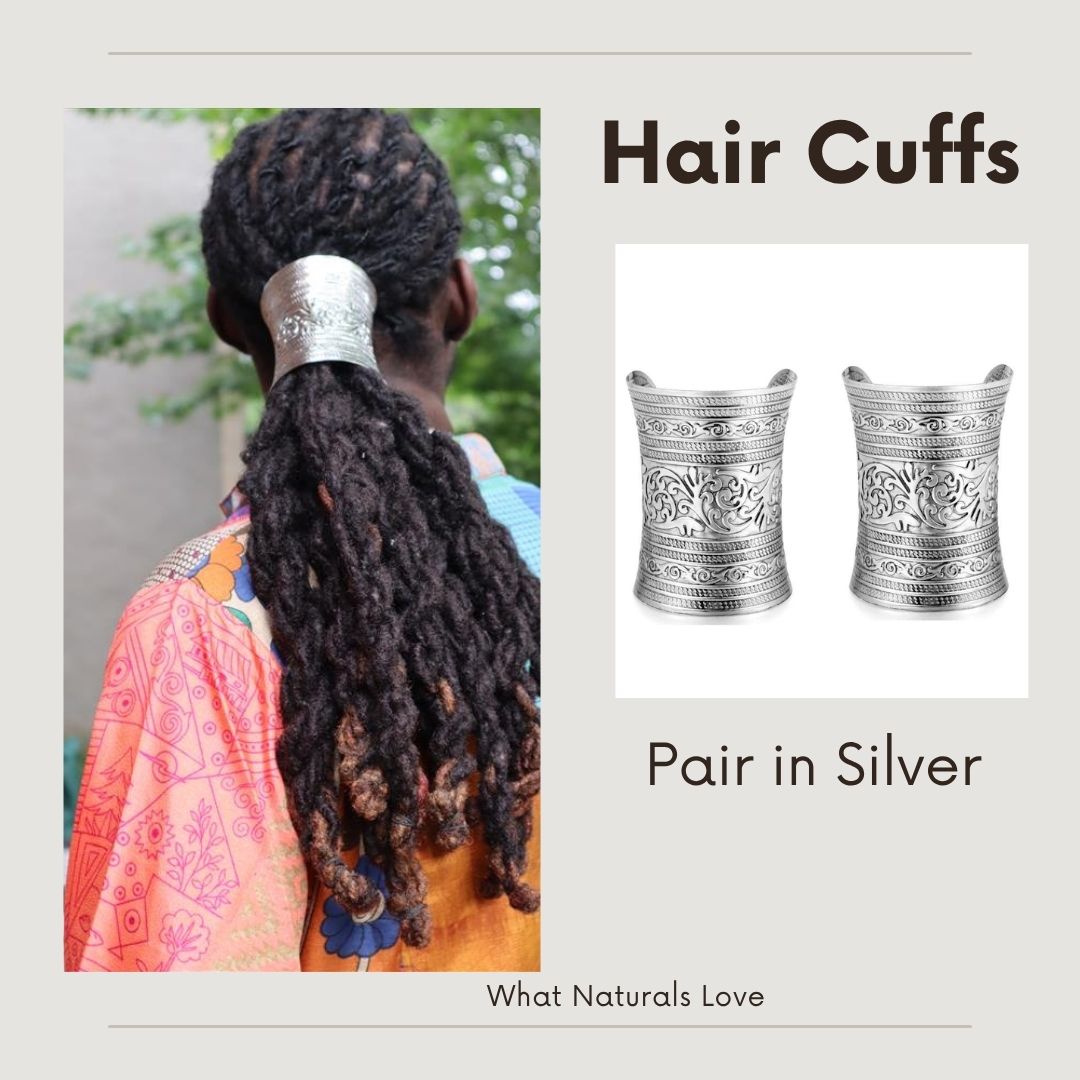 Ancient Gold Hair Cuff for long ponytails Locs, Sisterlocks, Dreadlocks and Braids