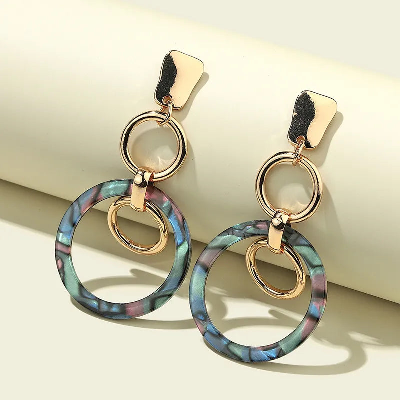 Blue elegance hoop earrings