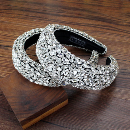 Sparkling Crystal-Encrusted Wedding  Hairband