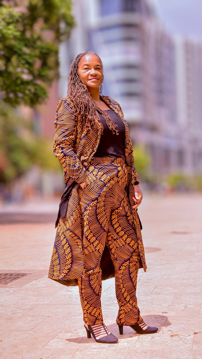 Mireille Liong-A-Kong with the Kigali Signature 2-Piece Suit in the size small