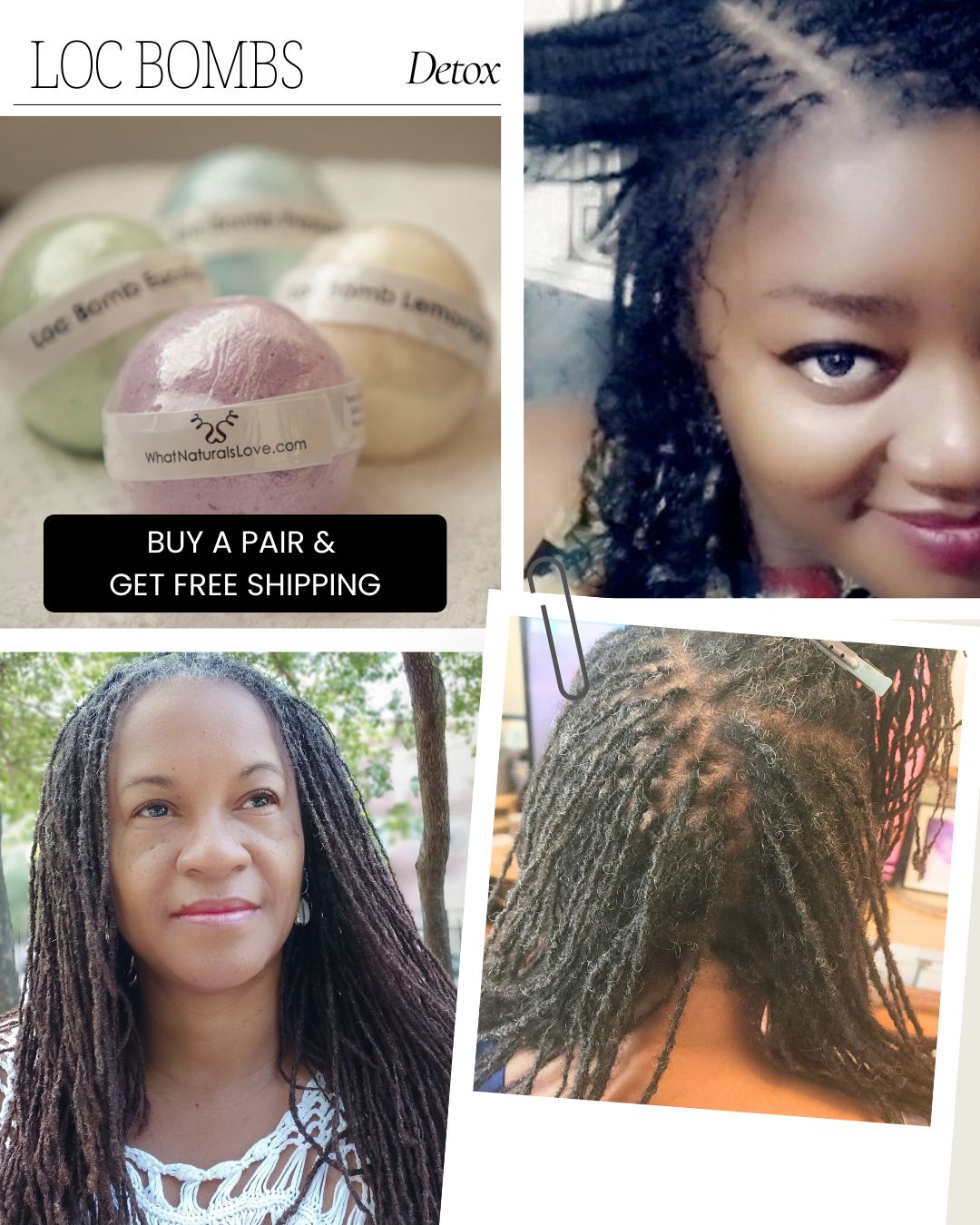 Shampoo Bombs for Locs, Dreadlocks, Braids &amp; Natural Hair