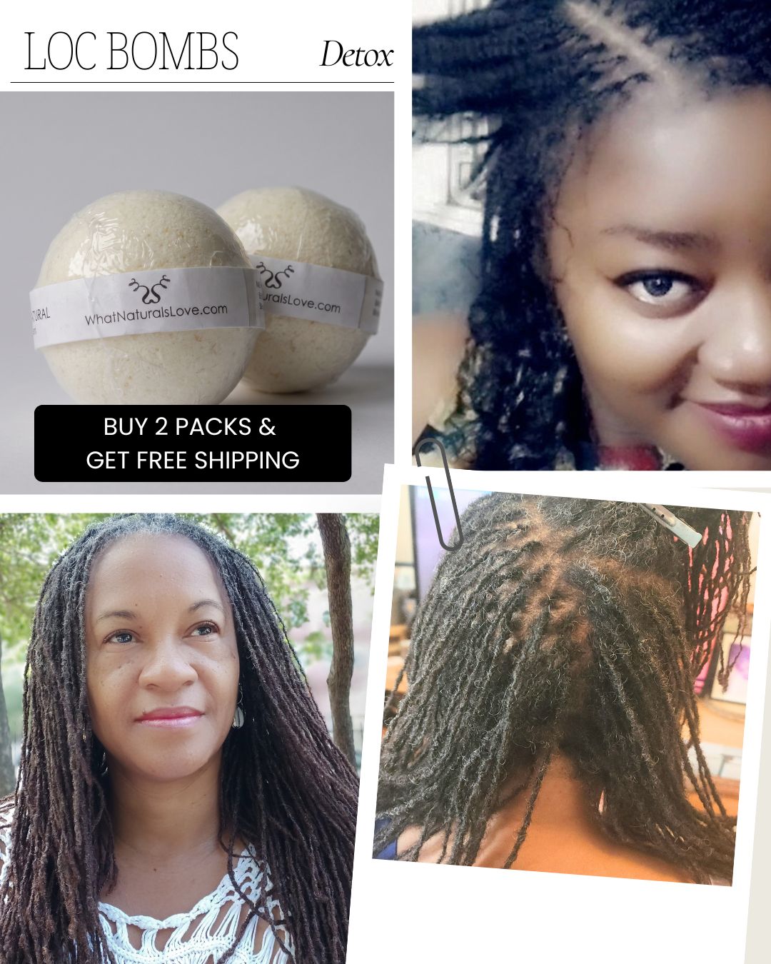 Shampoo Bombs for Locs, Dreadlocks, Braids &amp; Natural Hair