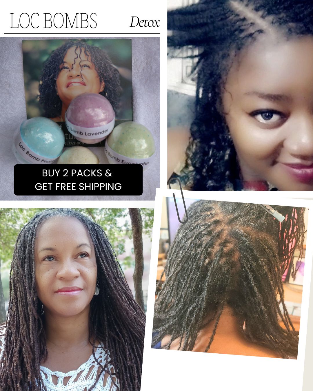Shampoo Bombs for Locs, Dreadlocks, Braids &amp; Natural Hair