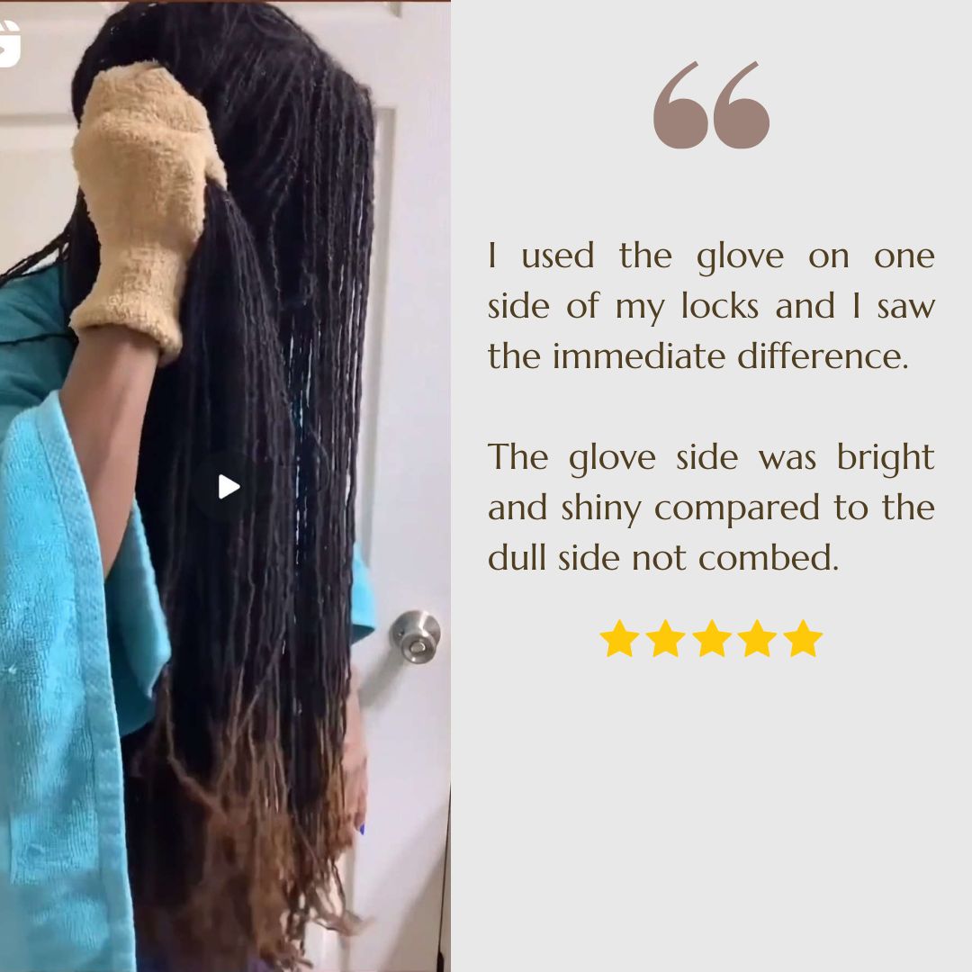Loc Glove to clean, maintain and dry locs