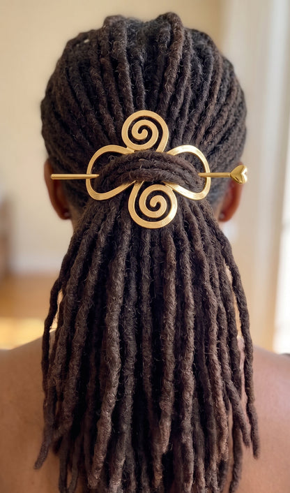 Hair Pin Barrette pour toutes les textures de cheveux : Locs, Curls et Natural Hair