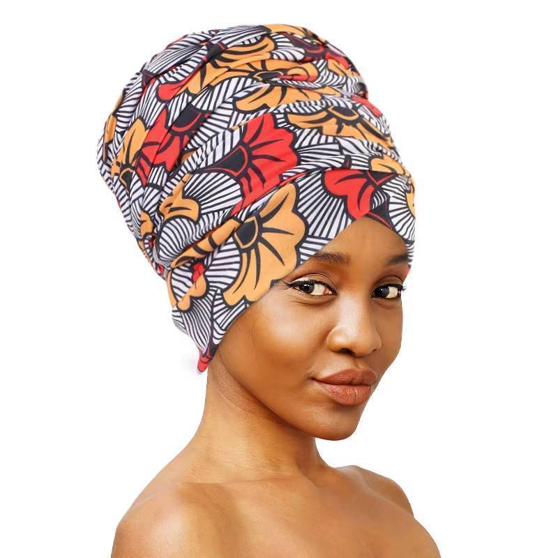 Multi-Wear Magic HeadWrap to style and protect Locs, Sisterlocks and Dreadlocks Morning Glory Black