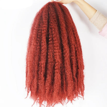 Marley Afro Kinky Braiding Hair - Bright Red