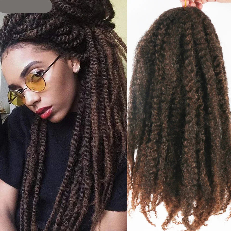 Marley Afro Kinky Braiding Hair - Dark Brown