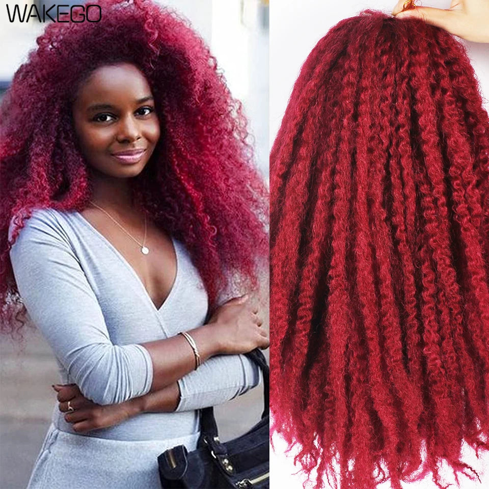  Marley Twist Crochet Hair - Red