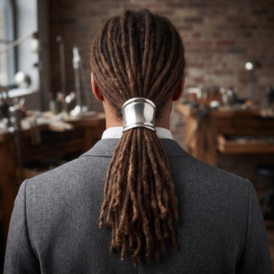 Gold Asymmetrical Hair Cuff Bracelet for Locs