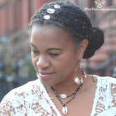 Cowrie Shell Necklace & Hair Tie for Locs, Braids and Afros Success Perfect for Memorial Day 2024