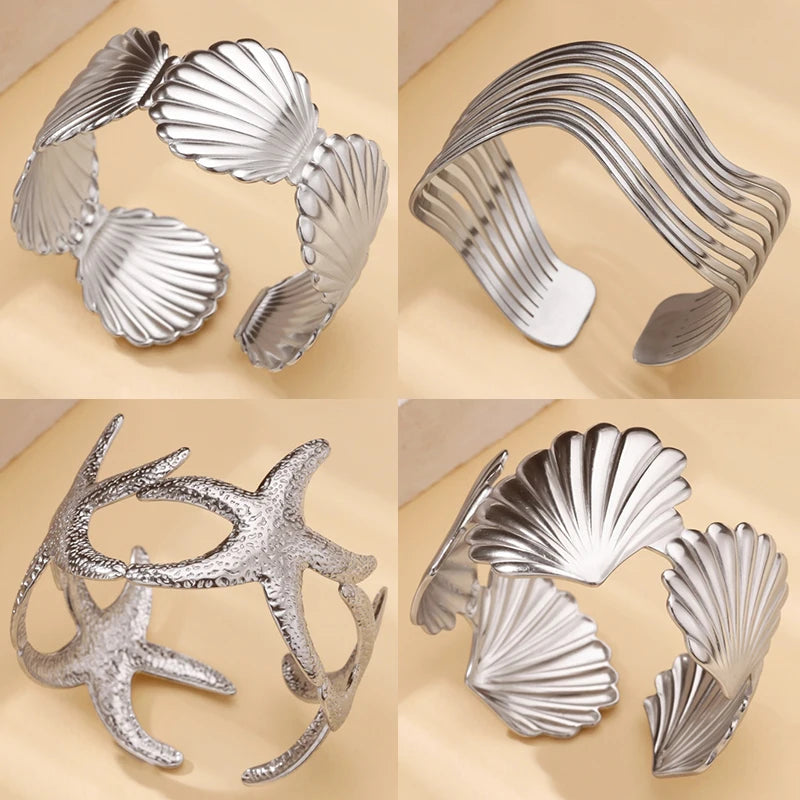  Hair Cuff for Locs in waves, shells &amp; sea ​​stars Hair Cuff for Locs