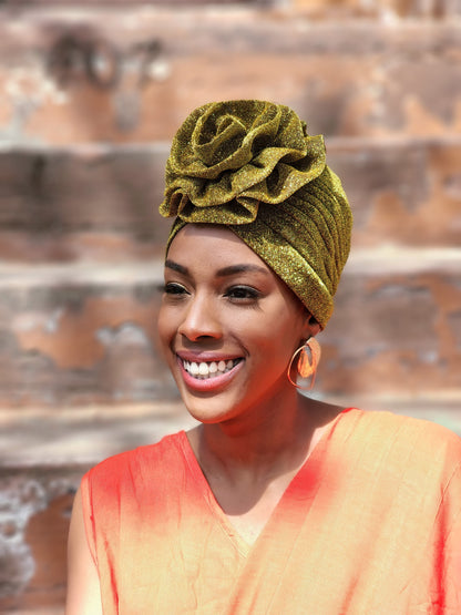 Prewrapped flower turban - WhatNaturalsLove.com