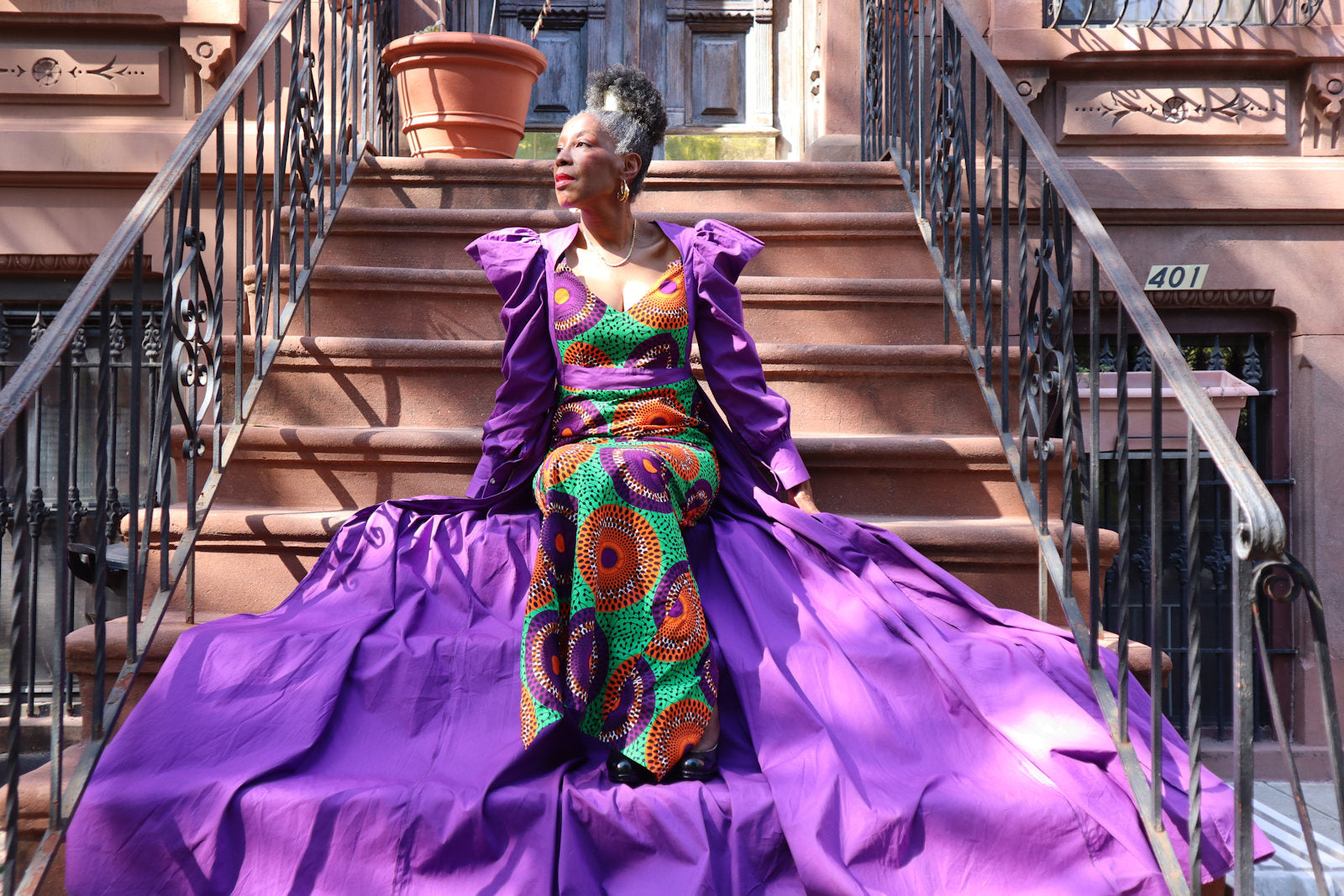 Robe Ankara africaine super élégante avec un train