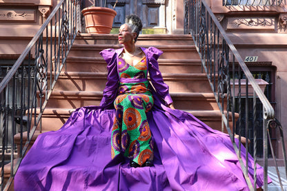Robe Ankara africaine super élégante avec un train