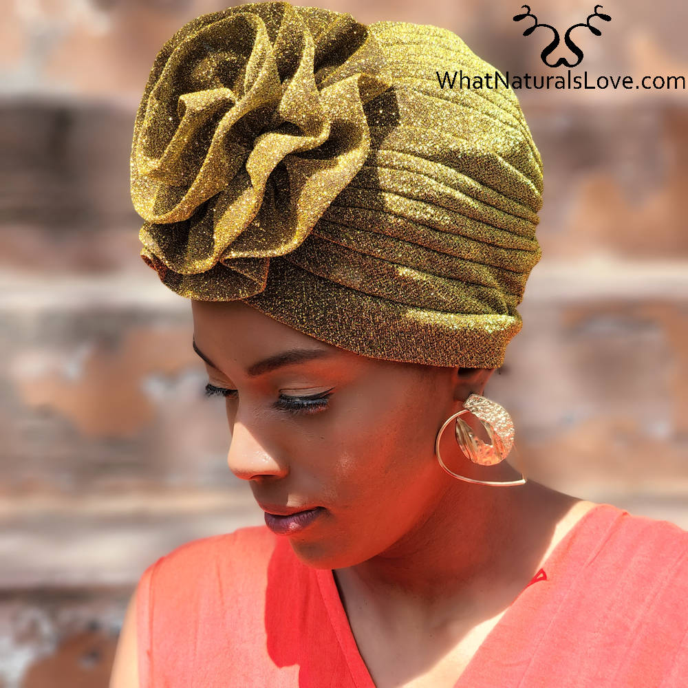 Prewrapped flower turban - WhatNaturalsLove.com