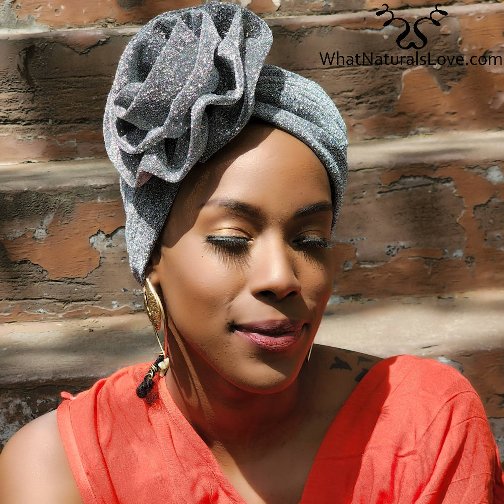 Prewrapped flower turban
