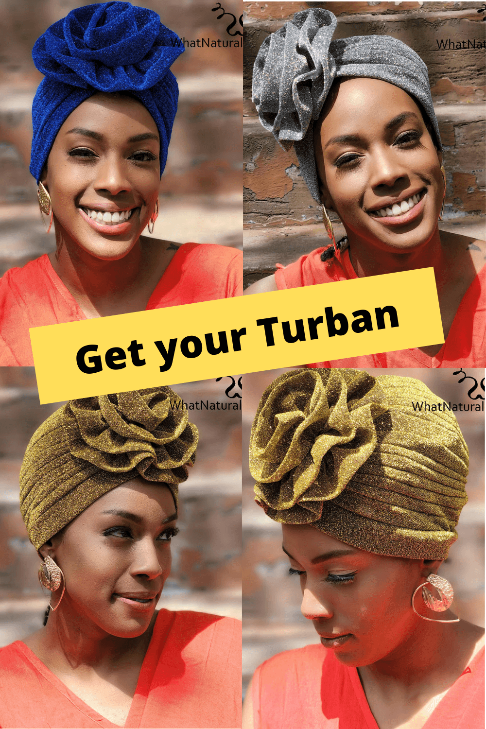 Prewrapped flower turban - WhatNaturalsLove.com