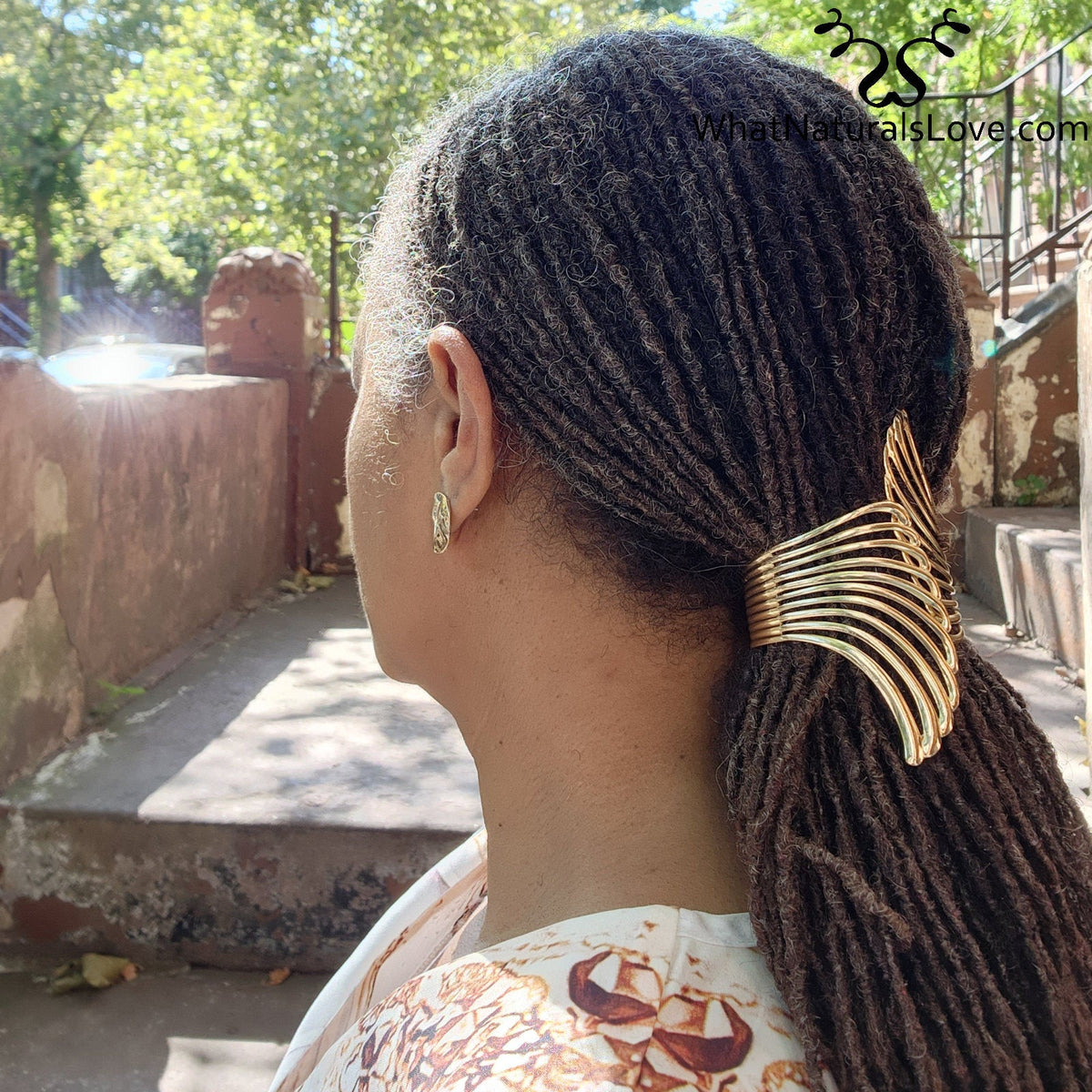 Hair Cuff Golden/Silver Wings voor Locs, Sisterlocks, Dreadlocks en Braids